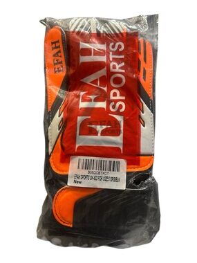 Sports Soccer Goalkeeper Gloves Orange Black Size 5 Youth Junior New
